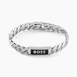 Bracelet Boss Kassy Emblem Acier Blanc