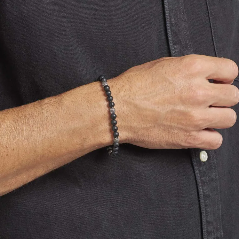 Bracelet Boules Acier Gris Laloun