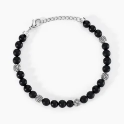 Bracelet Boules Acier Gris Laloun