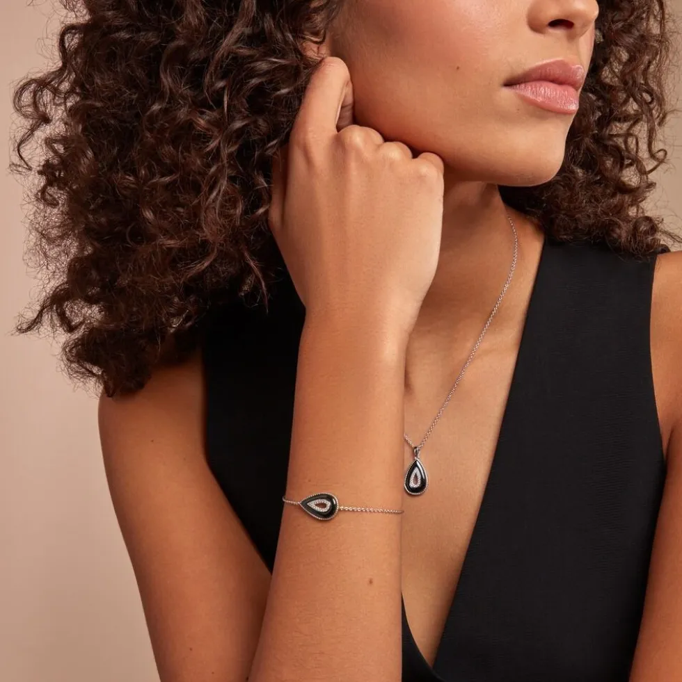 Bracelet Boyce Argent Blanc Céramique Oxyde De Zirconium