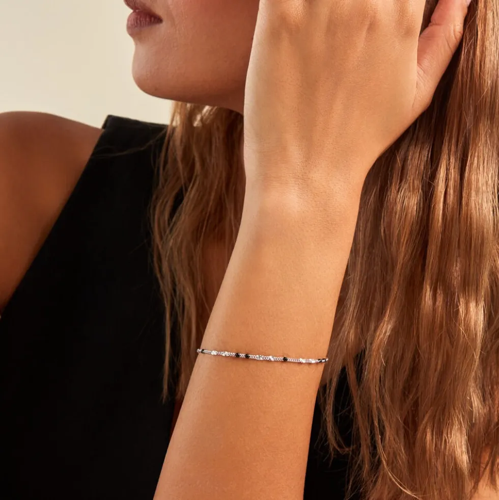 Bracelet Cacilia Argent Blanc