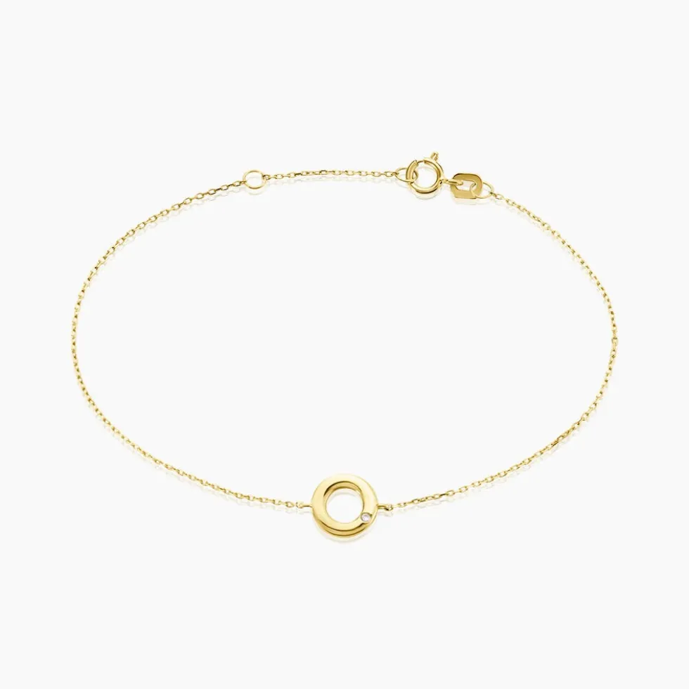 Bracelet Caius Or Jaune Oxyde De Zirconium