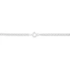 Bracelet Capucin Or Blanc Maille Marine Plate