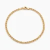 Bracelet Capucin Or Jaune Maille Marine Plate