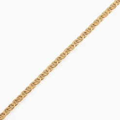 Bracelet Capucin Or Jaune Maille Marine Plate