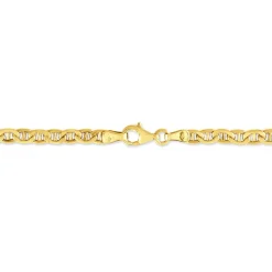 Bracelet Capucin Or Jaune Maille Marine Plate
