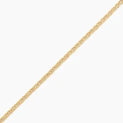 Bracelet Capucin Or Jaune Maille Marine Plate