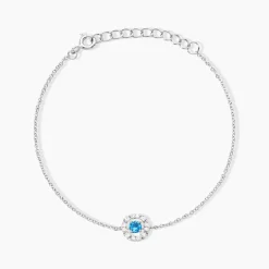 Bracelet Carren Argent Blanc Oxyde De Zirconium