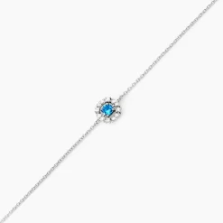 Bracelet Carren Argent Blanc Oxyde De Zirconium