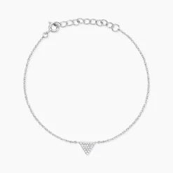Bracelet Cassandre Argent Blanc Oxyde De Zirconium