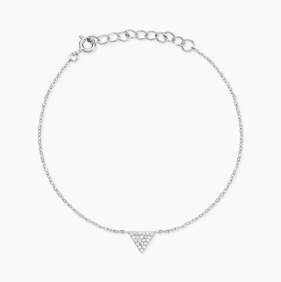 Bracelet Cassandre Argent Blanc Oxyde De Zirconium