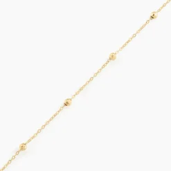 Bracelet Chaine Boules Alternees Or Jaune