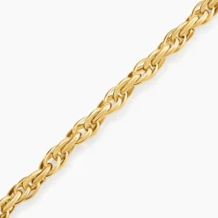 Bracelet Chaine Epaisse Acier Dore Dusty