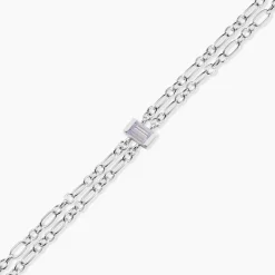 Bracelet Chanelle Argent Blanc Oxyde De Zirconium