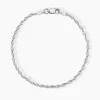 Bracelet Ciana Torsade Diamante Argent Blanc
