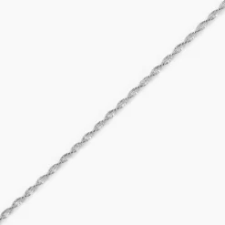 Bracelet Ciana Torsade Diamante Argent Blanc