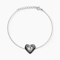 Bracelet Clarah Argent Blanc Céramique Oxyde De Zirconium