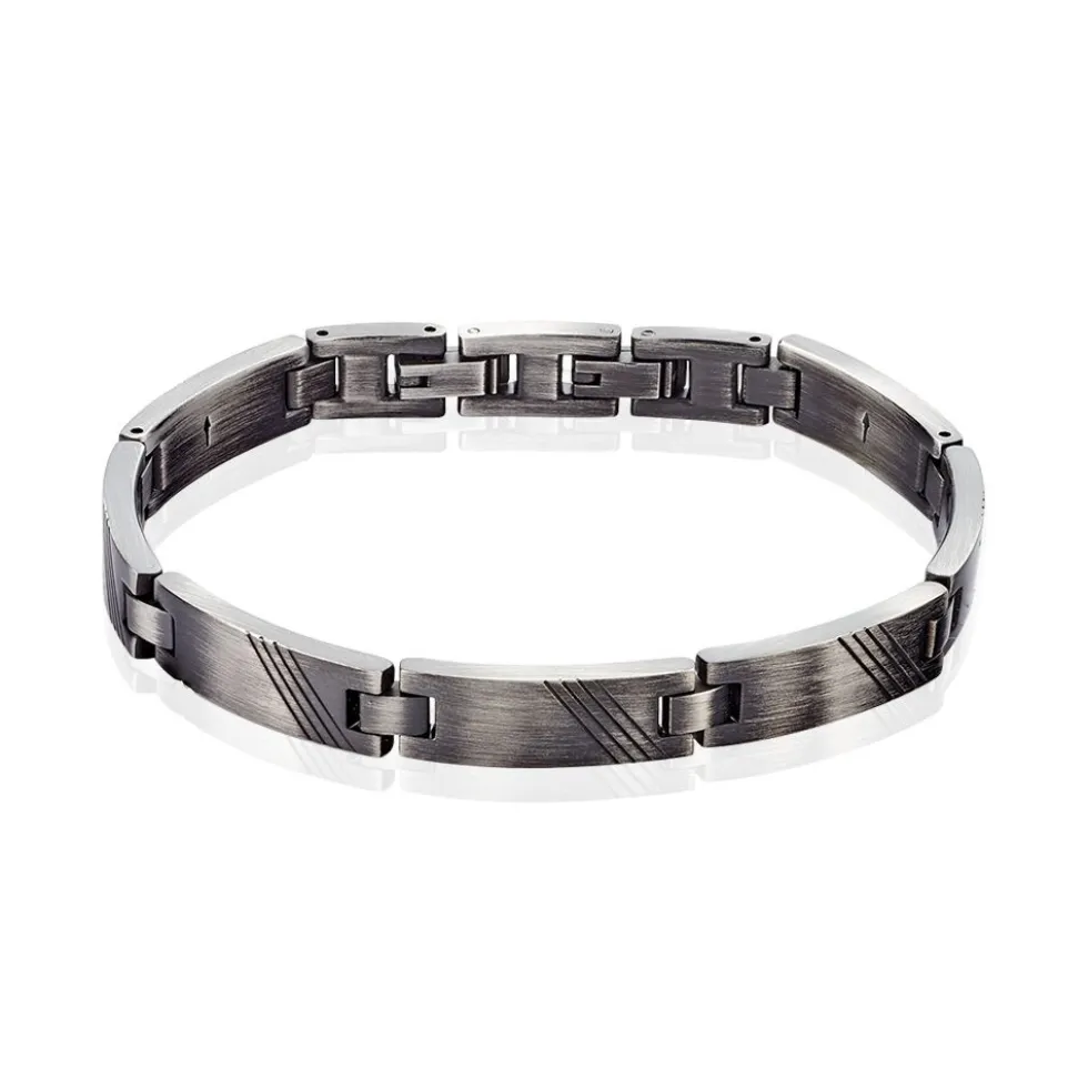 Bracelet Clara-rose Acier Noir