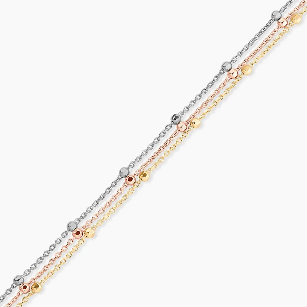 Bracelet Clorinthe Argent Tricolore