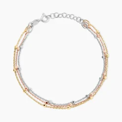 Bracelet Clorinthe Argent Tricolore