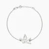 Bracelet Colombe Argent Blanc