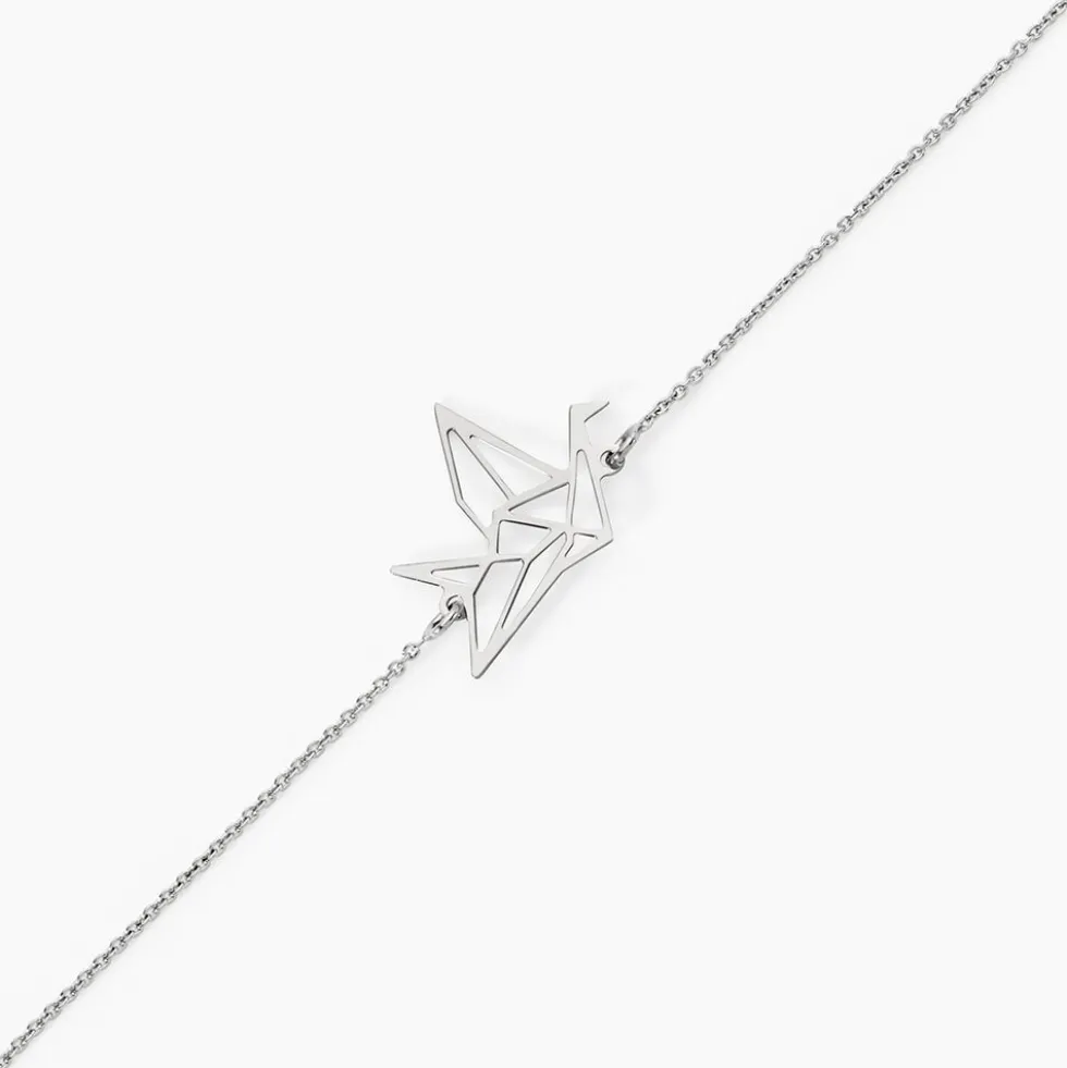 Bracelet Colombe Argent Blanc
