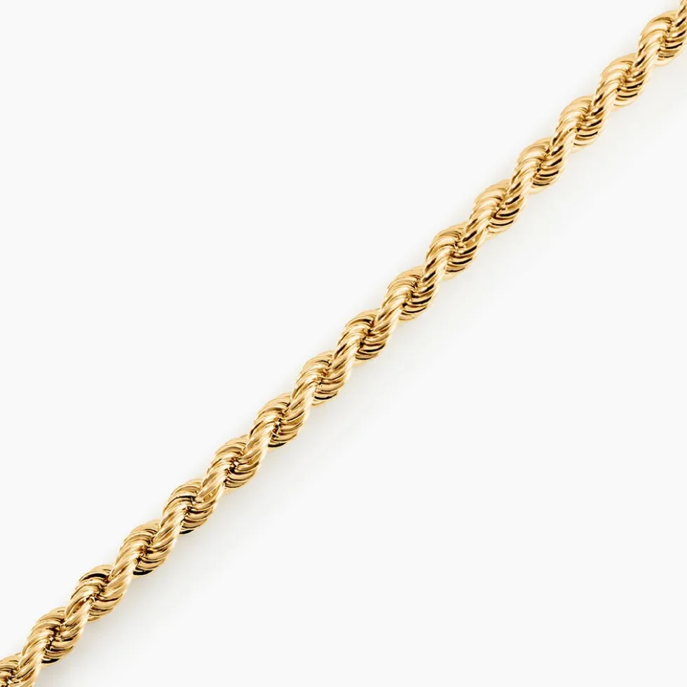 Bracelet Cordelia Maille Corde Or Jaune