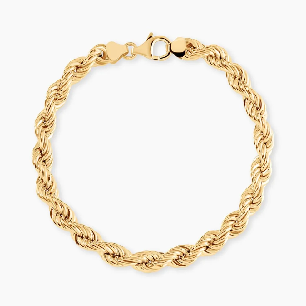 Bracelet Cordelia Maille Corde Or Jaune