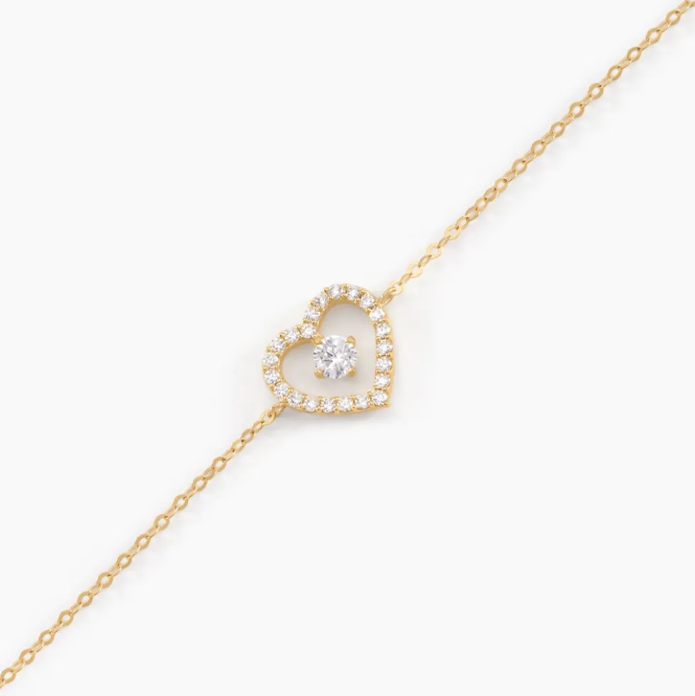 Bracelet Cortney Or Jaune Oxyde De Zirconium