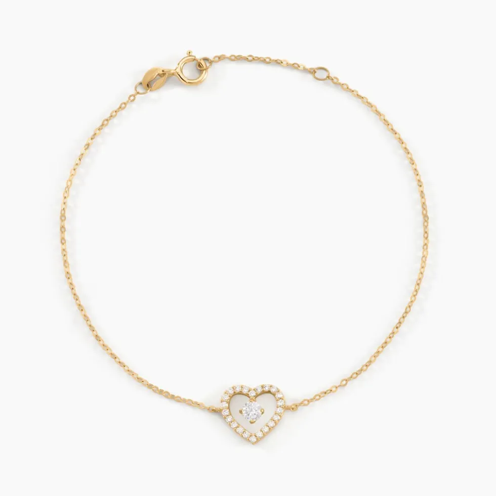 Bracelet Cortney Or Jaune Oxyde De Zirconium