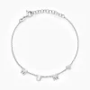 Bracelet Cœur D'amour Argent Blanc