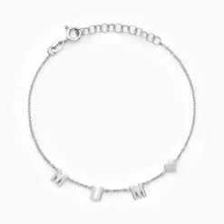 Bracelet Cœur D'amour Argent Blanc