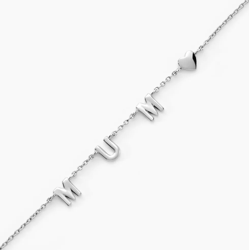 Bracelet Cœur D'amour Argent Blanc