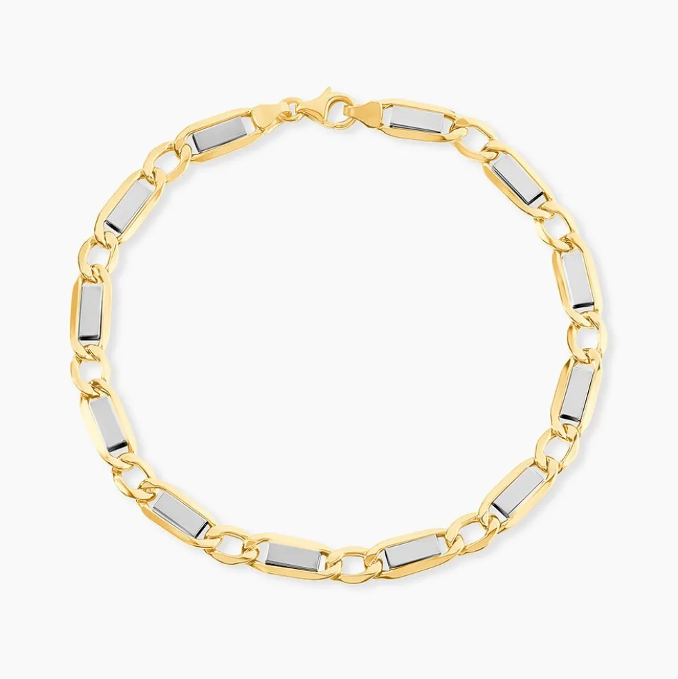 Bracelet Danae Plaquette Or Bicolore