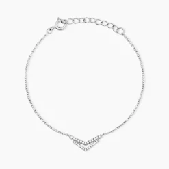 Bracelet Dayen Argent Blanc Oxyde De Zirconium