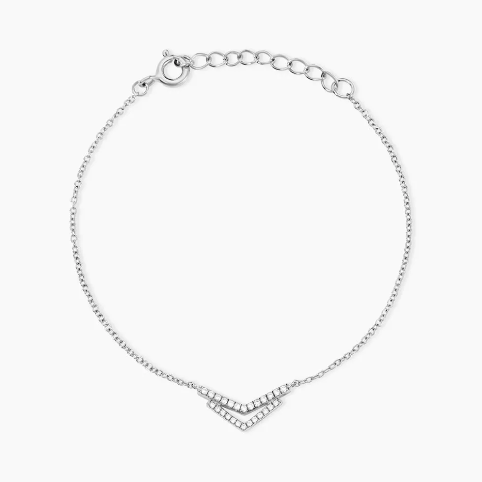 Bracelet Dayen Argent Blanc Oxyde De Zirconium