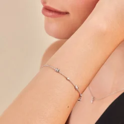 Bracelet Diep Argent Blanc Oxyde De Zirconium