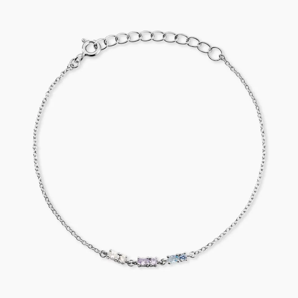 Bracelet Dion Argent Blanc Oxyde De Zirconium
