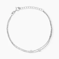 Bracelet Donya Argent Blanc Oxyde De Zirconium