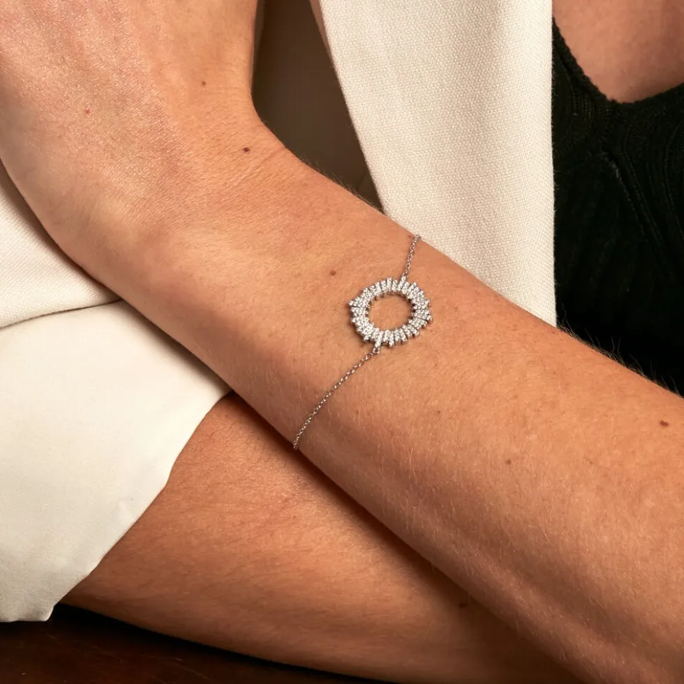 Bracelet Doretta Argent Blanc Oxyde De Zirconium