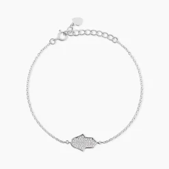 Bracelet Dorothea Argent Blanc Oxyde De Zirconium
