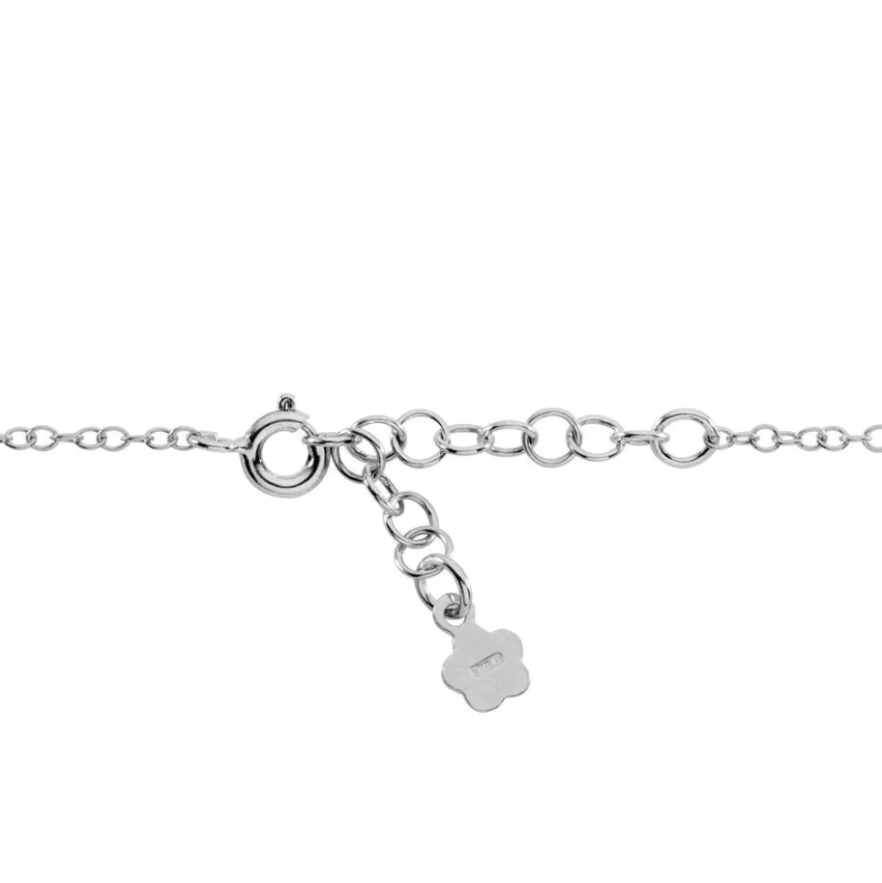 Bracelet Dream Catcher Argent Blanc Pierre De Synthese