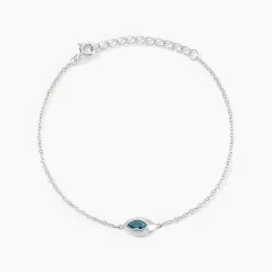 Bracelet Duchesse Argent Blanc Oxyde De Zirconium