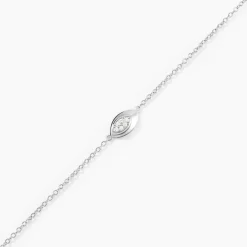 Bracelet Duchesse Argent Blanc Oxyde De Zirconium