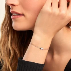 Bracelet Duchesse Argent Blanc Oxyde De Zirconium