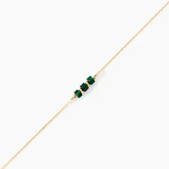 Bracelet Ean Or Jaune Malachite