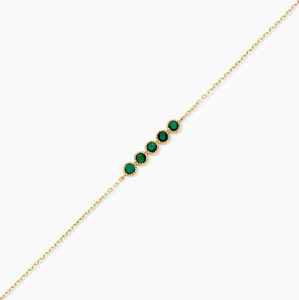 Bracelet Emaria Or Jaune Emeraude