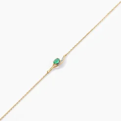 Bracelet Emotion Or Jaune Emeraude Diamant