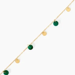 Bracelet Epurea Or Jaune Malachite