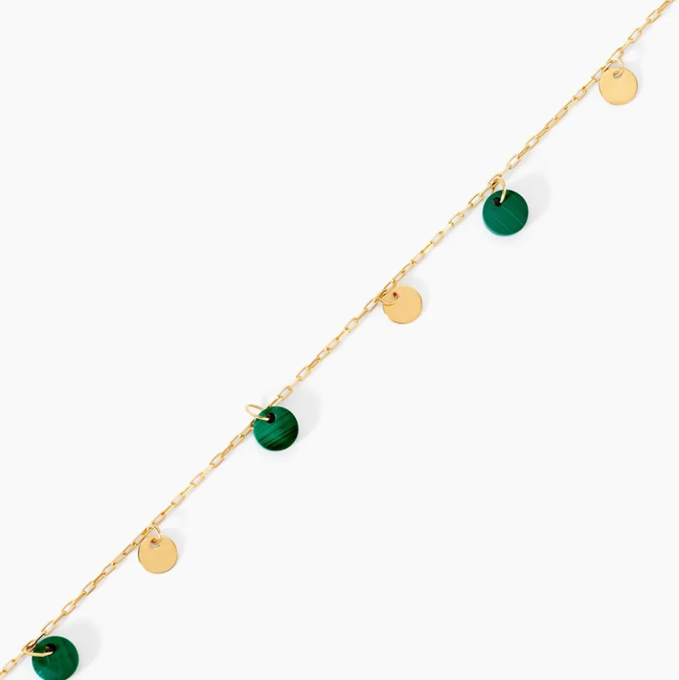 Bracelet Epurea Or Jaune Malachite